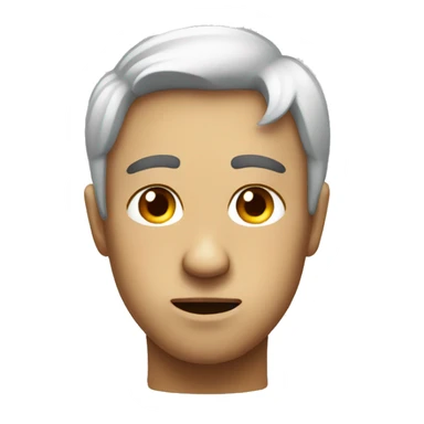 Expressionless face giving side eye from side view emoji sticker