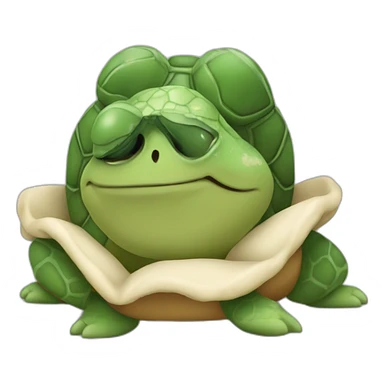Tortue qui fait de la méditation sticker