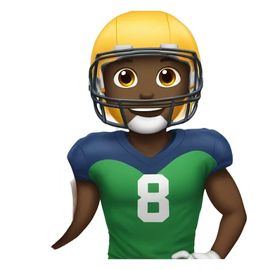 Flag football player  sticker