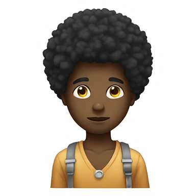 sick afro boy sticker
