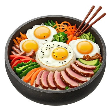 Create an emoji for Korean ishiyaki bibinba   sticker