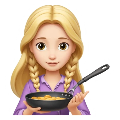 Raiponce, holding a frying pan sticker