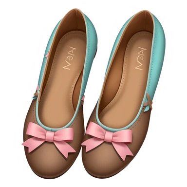 Brown ballerina shoes with bows sticker