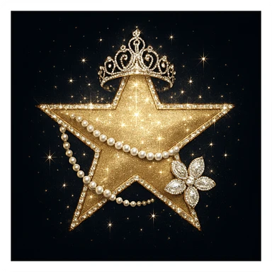 star, glamorous and stylish sticker