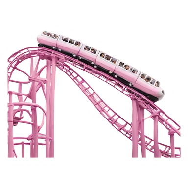 Pale pink rollercoaster sticker