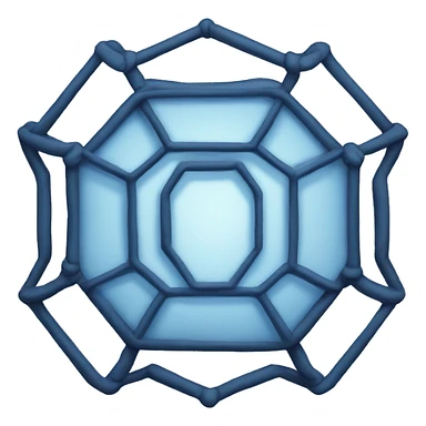 Double outlined blue hexagon sticker