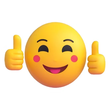 A classic yellow round emoji-style face pointing to itself, with a confident smile, symbolizing "me" or "I am the one". Bright colors, simple cartoon style, centered on a white background sticker