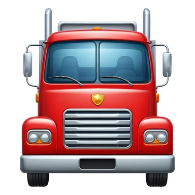 A red truck with a TIR emblem sticker