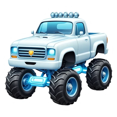 Ghost monster truck emoji sticker