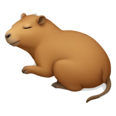 capybara sleeping in bed sticker