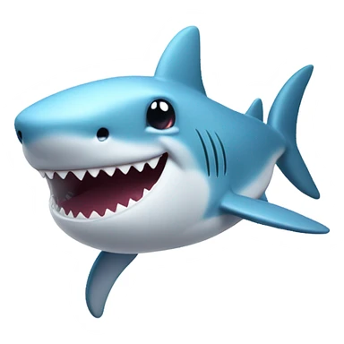 Cuddly shark sticker