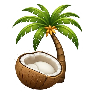 sleeping coconut tree sticker