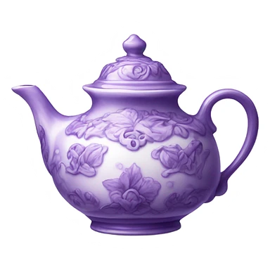 violet and lavender detailed porcelain  tea pot  sticker