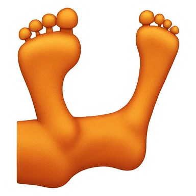 foot holding a cheeto sticker