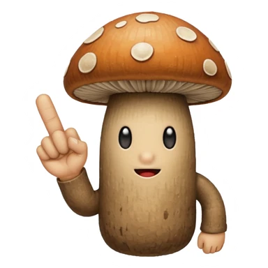 mushroom middle finger sticker