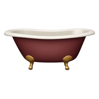 realistic burgundy bathtub sticker