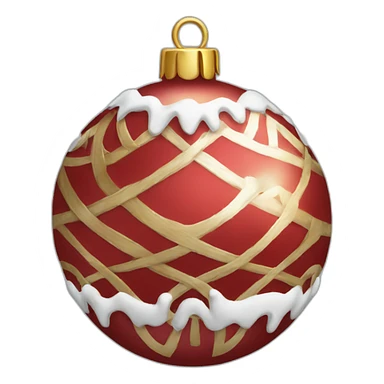 christmas ball decorated sticker