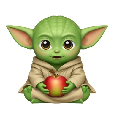 baby yoda apple style emoji sticker