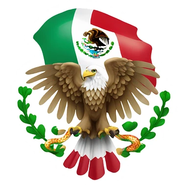 Mexican flag with an eagle sticker