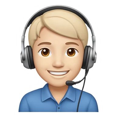 un émoji qui représente une personne qui travaille au drive  sticker