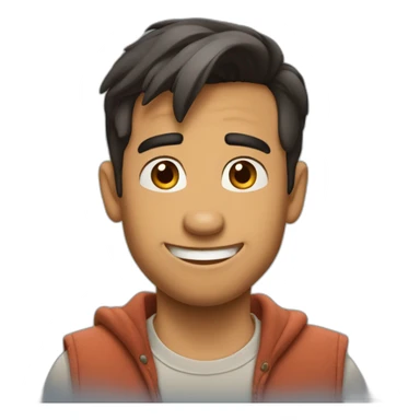 imágen al estilo de Disney Pixar de un chico rubio  sticker