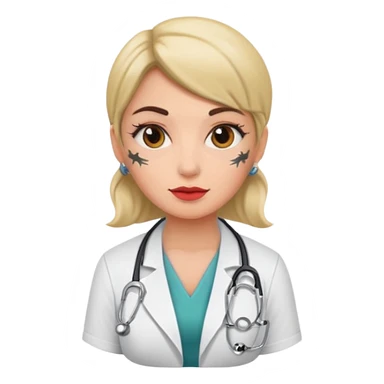 tattooed doctor girl sticker
