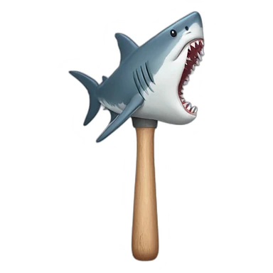 Shark head hammer sticker