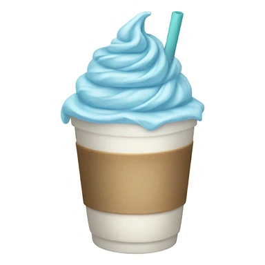 Pastel blue ice latte sticker