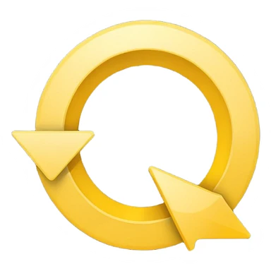 Prompt 15: "Is your backup plan."
Graphic: 🔄 Refresh/loop arrows icon (white with yellow highlights).
Animation: Arrows rotate smoothly.
Background: Transparent. sticker