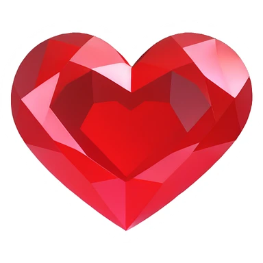 red diamond heart sticker
