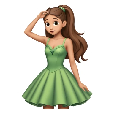 Ariana grande putting on her dress for wicked  sticker
