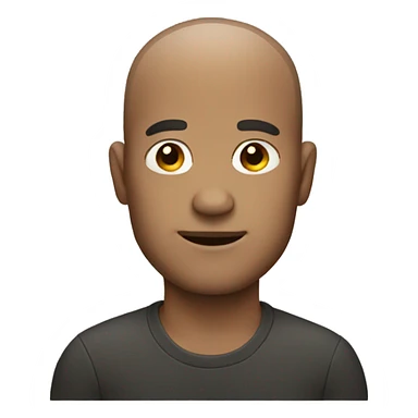 Man with little hair  sticker