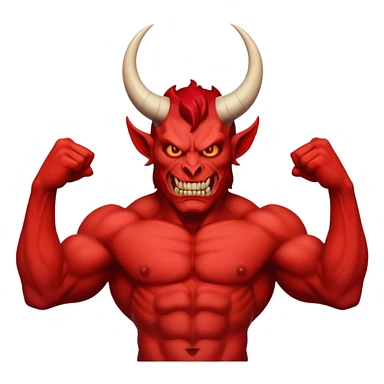 satan head and torso sticker
