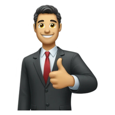 Businessman thumbs up! sticker