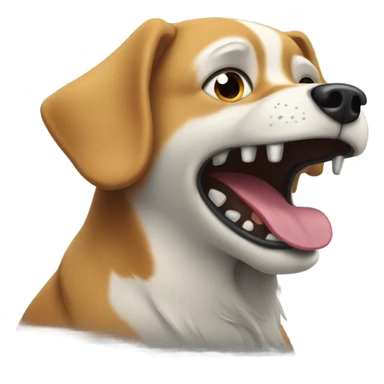 dog howling outside sticker