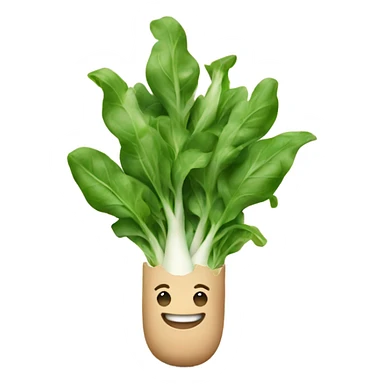 Happy arugula with hands sticker