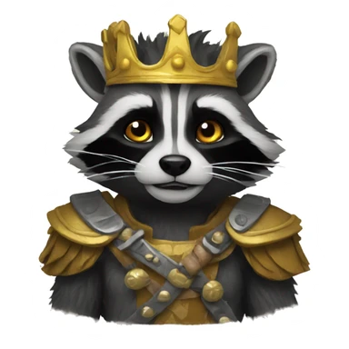 racoon king sticker