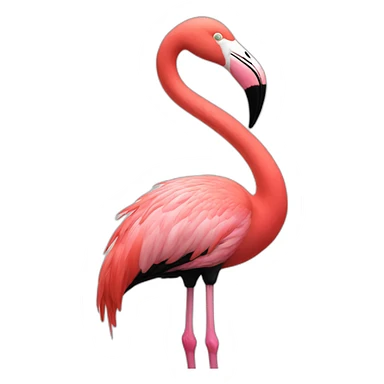 black flamingo sticker
