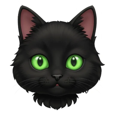 black cat baby sticker