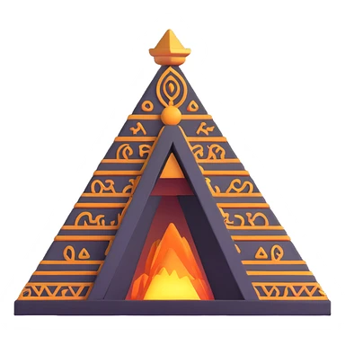 Toltec pyramid with ornate carvings sticker