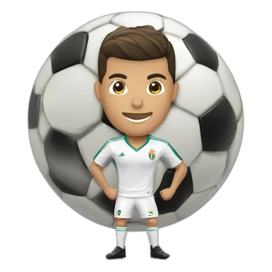 Cristiano Ronaldo with football sticker