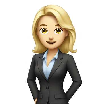 Pretty Caucasian blonde woman in a suit working  sticker