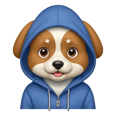 dog wearing a hoodie sticker