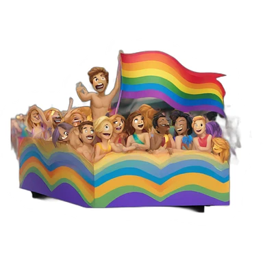 Pride parade float  sticker