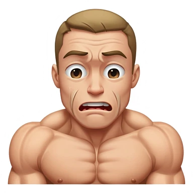 skinny bodybuilder crying sticker