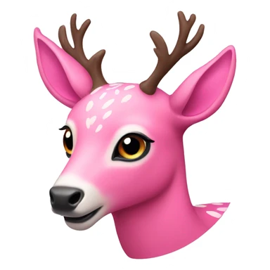 pink deer sticker