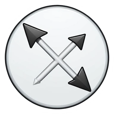 white round arrow sticker