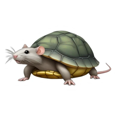 Rat sur une tortue sticker
