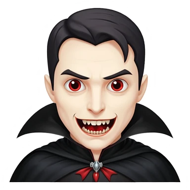 Vampire dracula – Pale figure with fangs and cape sticker