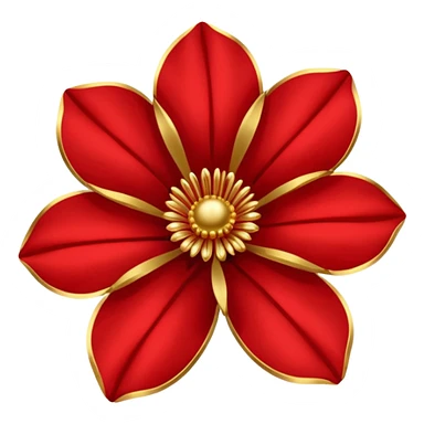 Red gold flover sticker